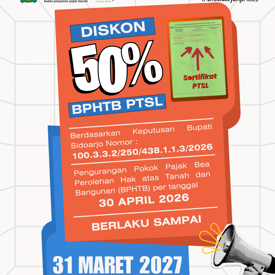 Kabar Gembira untuk Warga Desa Kepunten! Bayar Pajak Sertifikat PTSL (BPHTB) Dapat Diskon 50%